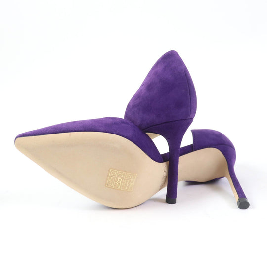JIMMY CHOO pumps Main: Suede purple ESTHER 85 Women 34 1/2 Used Authentic