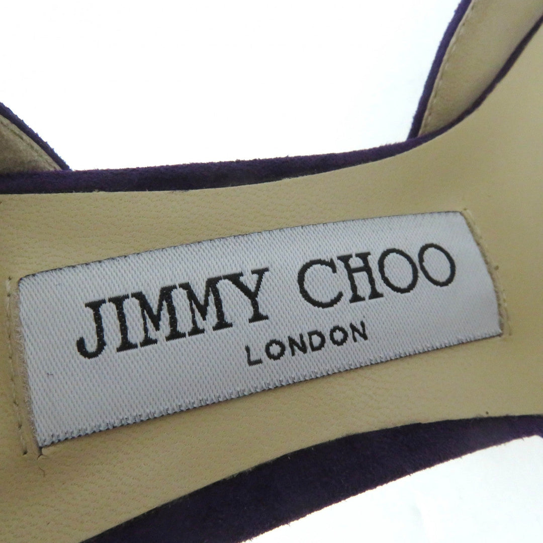 JIMMY CHOO pumps Main: Suede purple ESTHER 85 Women 34 1/2 Used Authentic