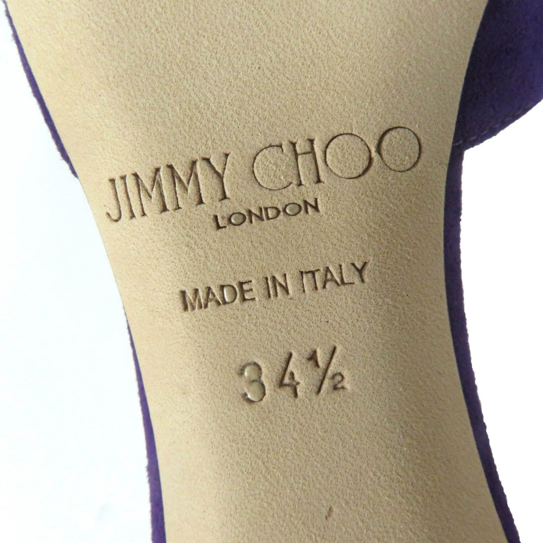 JIMMY CHOO pumps Main: Suede purple ESTHER 85 Women 34 1/2 Used Authentic