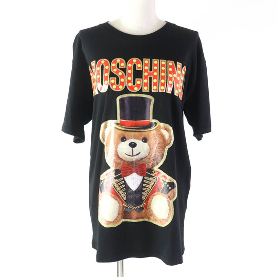 MOSCHINO Short sleeve T-shirt 191E A07020540 Main: 100% cotton black Women XS Used Authentic