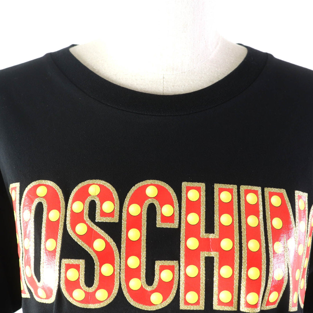 MOSCHINO Short sleeve T-shirt 191E A07020540 Main: 100% cotton black Women XS Used Authentic