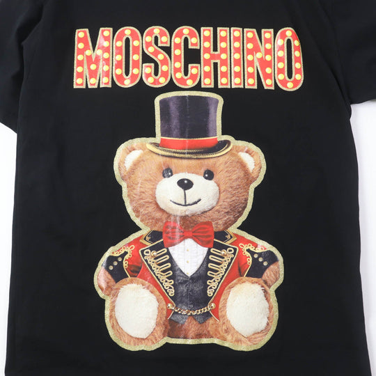 MOSCHINO Short sleeve T-shirt 191E A07020540 Main: 100% cotton black Women XS Used Authentic
