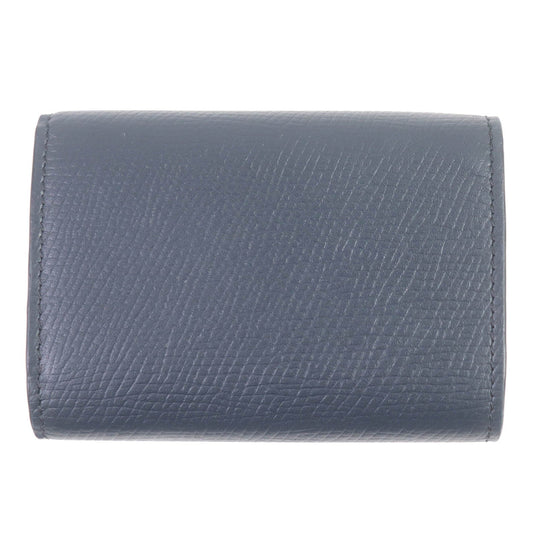 CELINE Tri-fold wallet 10E603BEL Main: Leather Navy Folded compact wallet mens Used Authentic