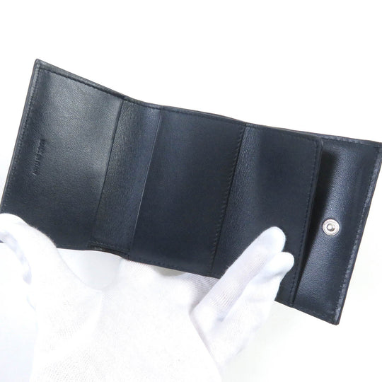 CELINE Tri-fold wallet 10E603BEL Main: Leather Navy Folded compact wallet mens Used Authentic
