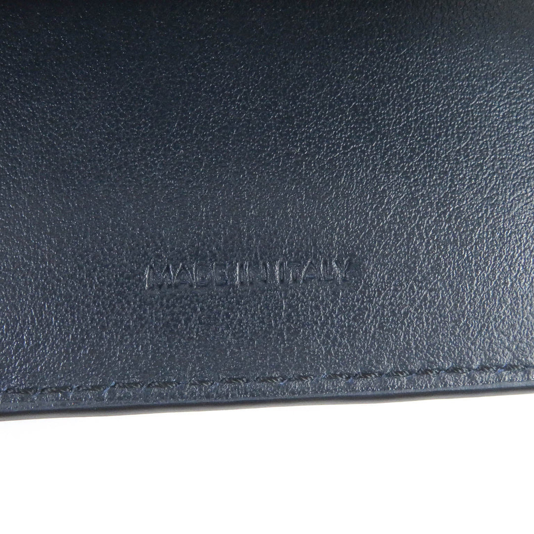 CELINE Tri-fold wallet 10E603BEL Main: Leather Navy Folded compact wallet mens Used Authentic