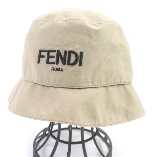 FENDI hat FXQ790 Main: 100% cotton, some: 65% polyester, some: 15% cotton, some: polyurethane beige mens Used Authentic