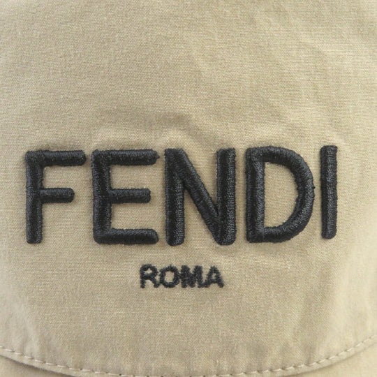 FENDI hat FXQ790 Main: 100% cotton, some: 65% polyester, some: 15% cotton, some: polyurethane beige mens Used Authentic