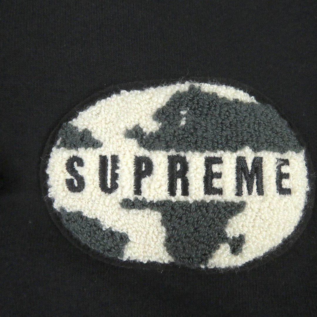 Supreme Hoodie Main: 100% cotton black World Famous Zip Up Hooded Sweatshirt mens M Used Authentic