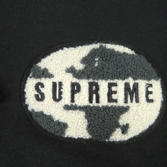 Supreme Hoodie Main: 100% cotton black World Famous Zip Up Hooded Sweatshirt mens M Used Authentic
