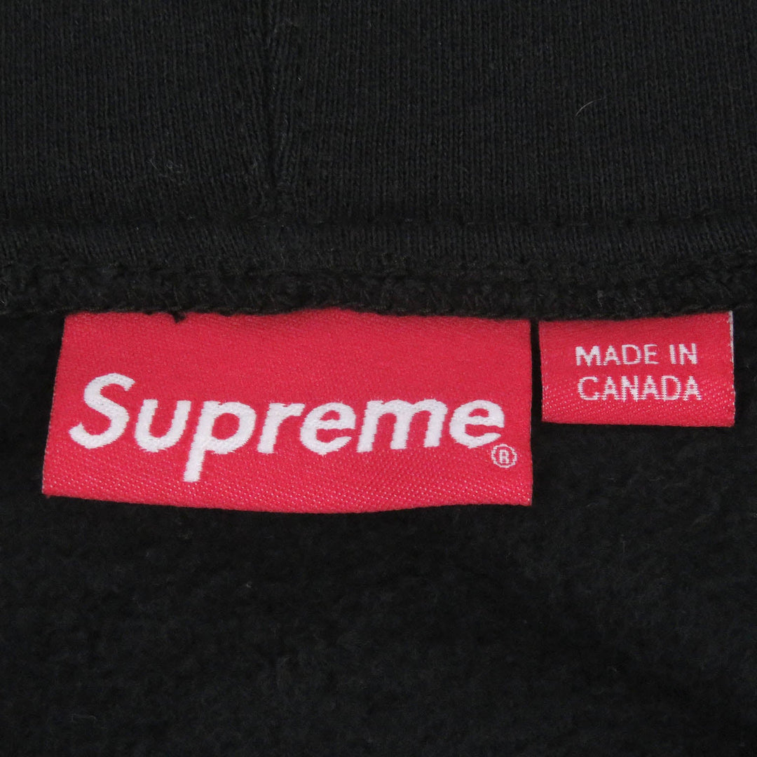 Supreme Hoodie Main: 100% cotton black World Famous Zip Up Hooded Sweatshirt mens M Used Authentic
