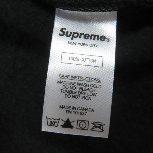 Supreme Hoodie Main: 100% cotton black World Famous Zip Up Hooded Sweatshirt mens M Used Authentic