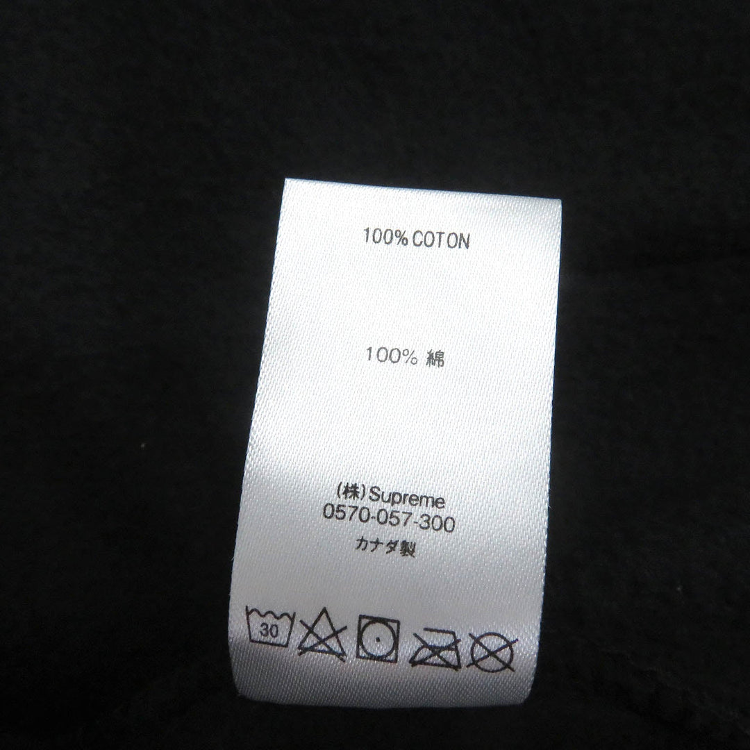 Supreme Hoodie Main: 100% cotton black World Famous Zip Up Hooded Sweatshirt mens M Used Authentic