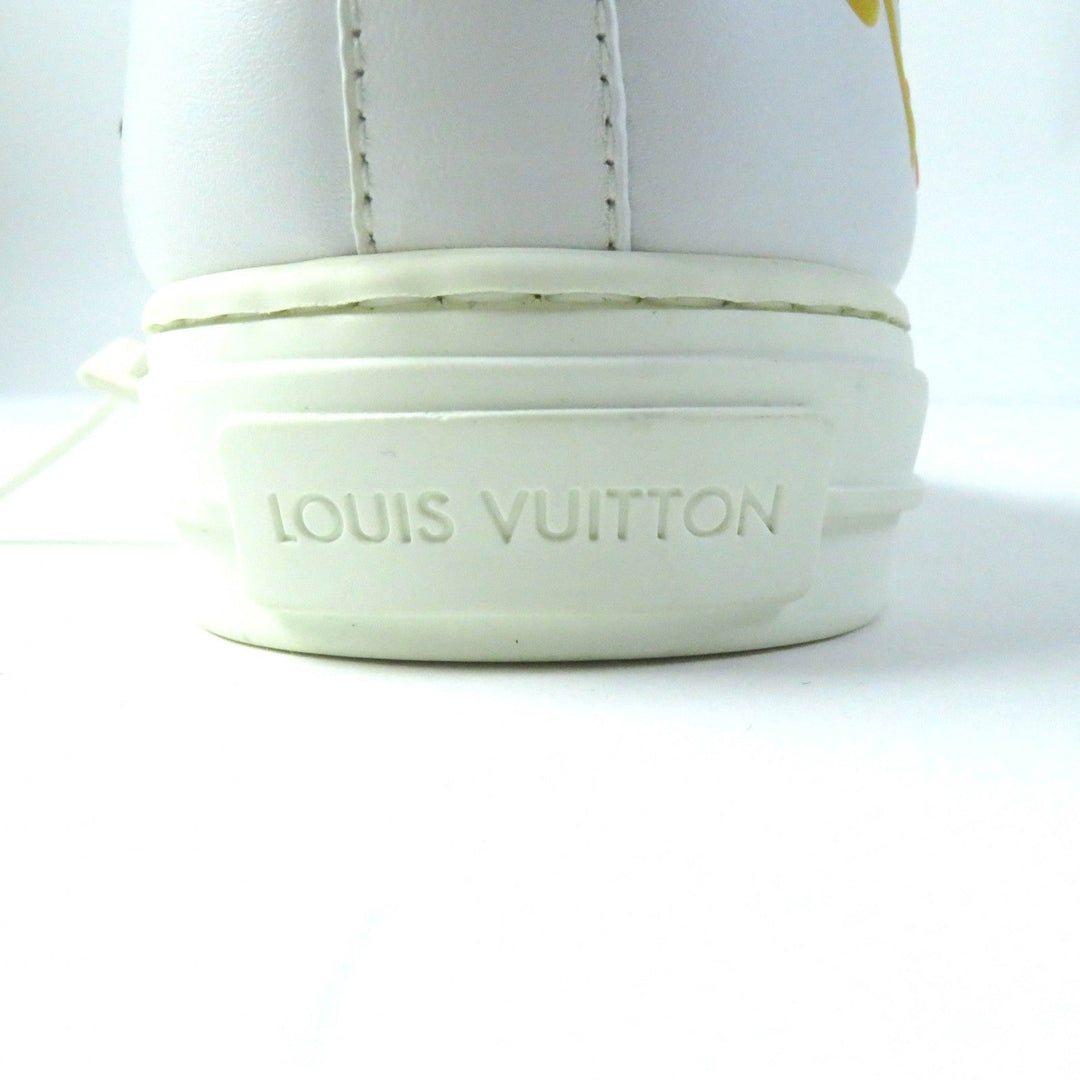 LOUIS VUITTON High cut sneakers Main: Leather white Stellar Line Women 37.5 Used Authentic