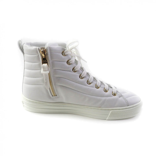 LOUIS VUITTON High cut sneakers Main: Leather white Stellar Line Women 37.5 Used Authentic