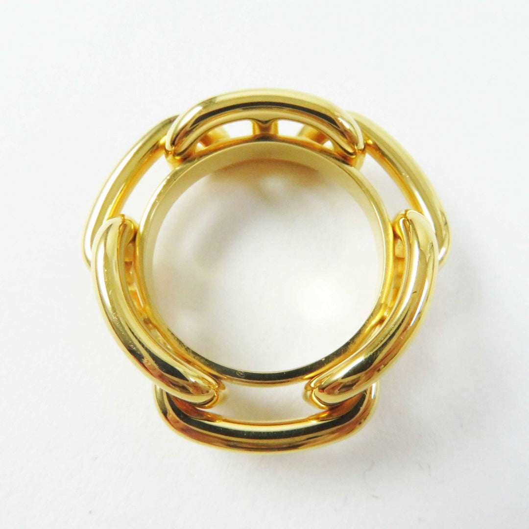 HERMES Scarf ring Gold Plated gold Lugate Women Used Authentic