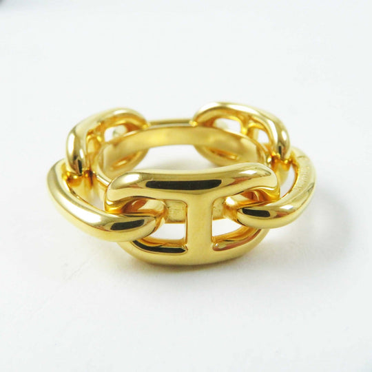 HERMES Scarf ring Gold Plated gold Lugate Women Used Authentic