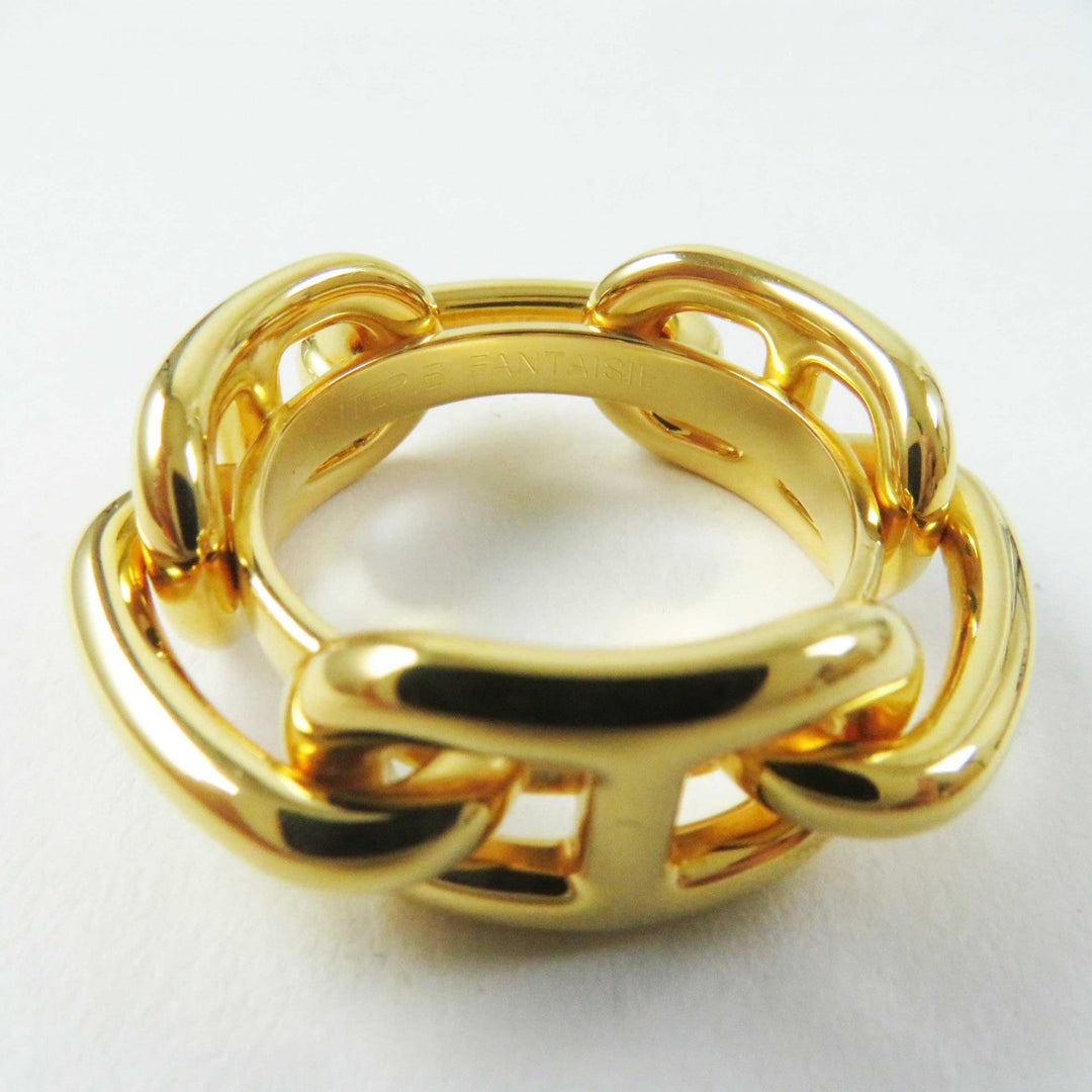 HERMES Scarf ring Gold Plated gold Lugate Women Used Authentic