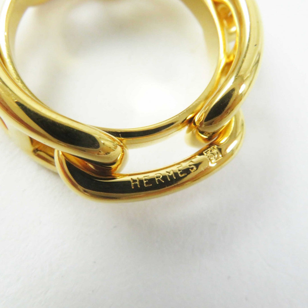 HERMES Scarf ring Gold Plated gold Lugate Women Used Authentic