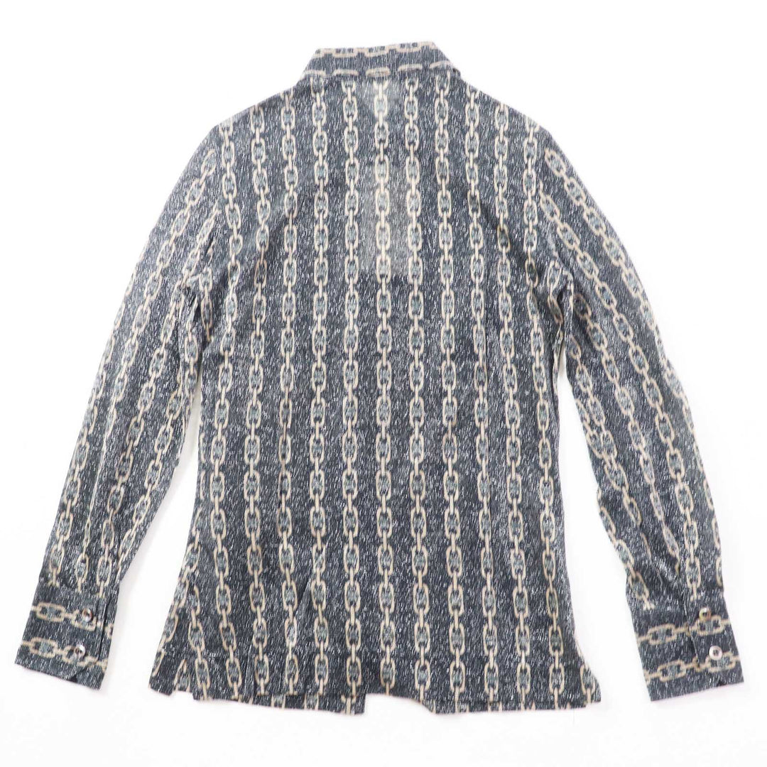 CELINE Long sleeve shirt 50% glitter, 50% SINTETICA Black beige Women 38 Used Authentic
