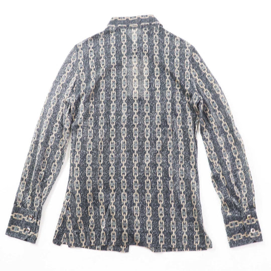 CELINE Long sleeve shirt 50% glitter, 50% SINTETICA Black beige Women 38 Used Authentic