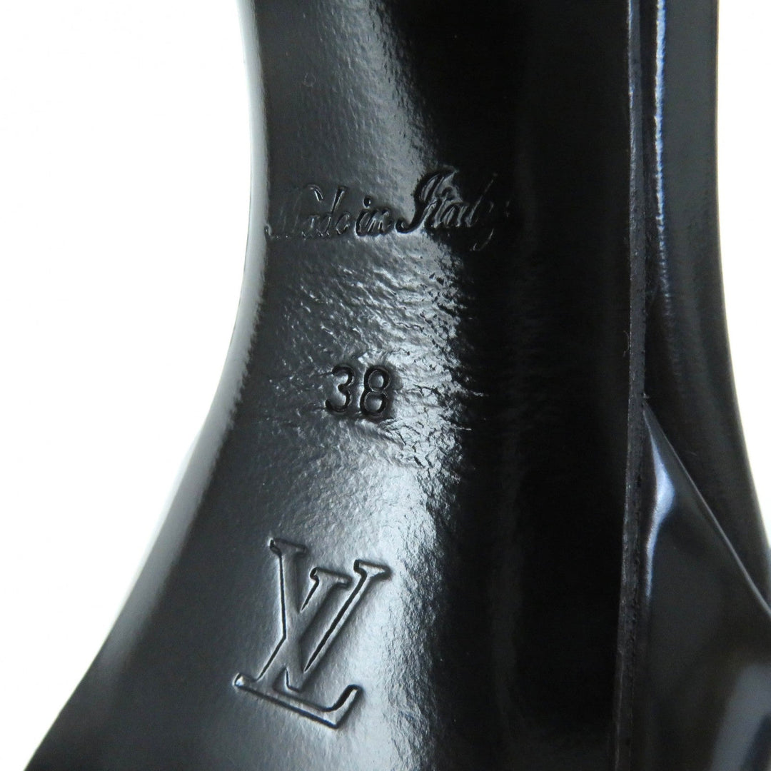 LOUIS VUITTON Sandals Main: Leather black Fame Line Women 38 Used Authentic