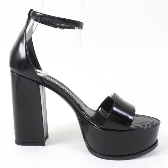 LOUIS VUITTON Sandals Main: Leather black Fame Line Women 38 Used Authentic