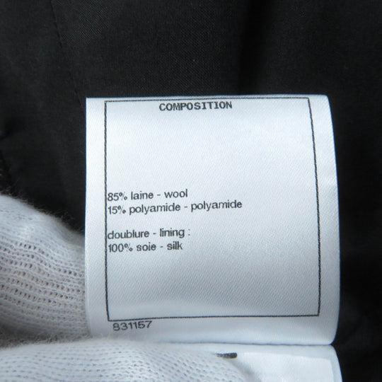 CHANEL skirt P58785 Outer: 85% wool, Outer: 15% polyester, Lining: 100% silk Black glitter Women 36 Used Authentic