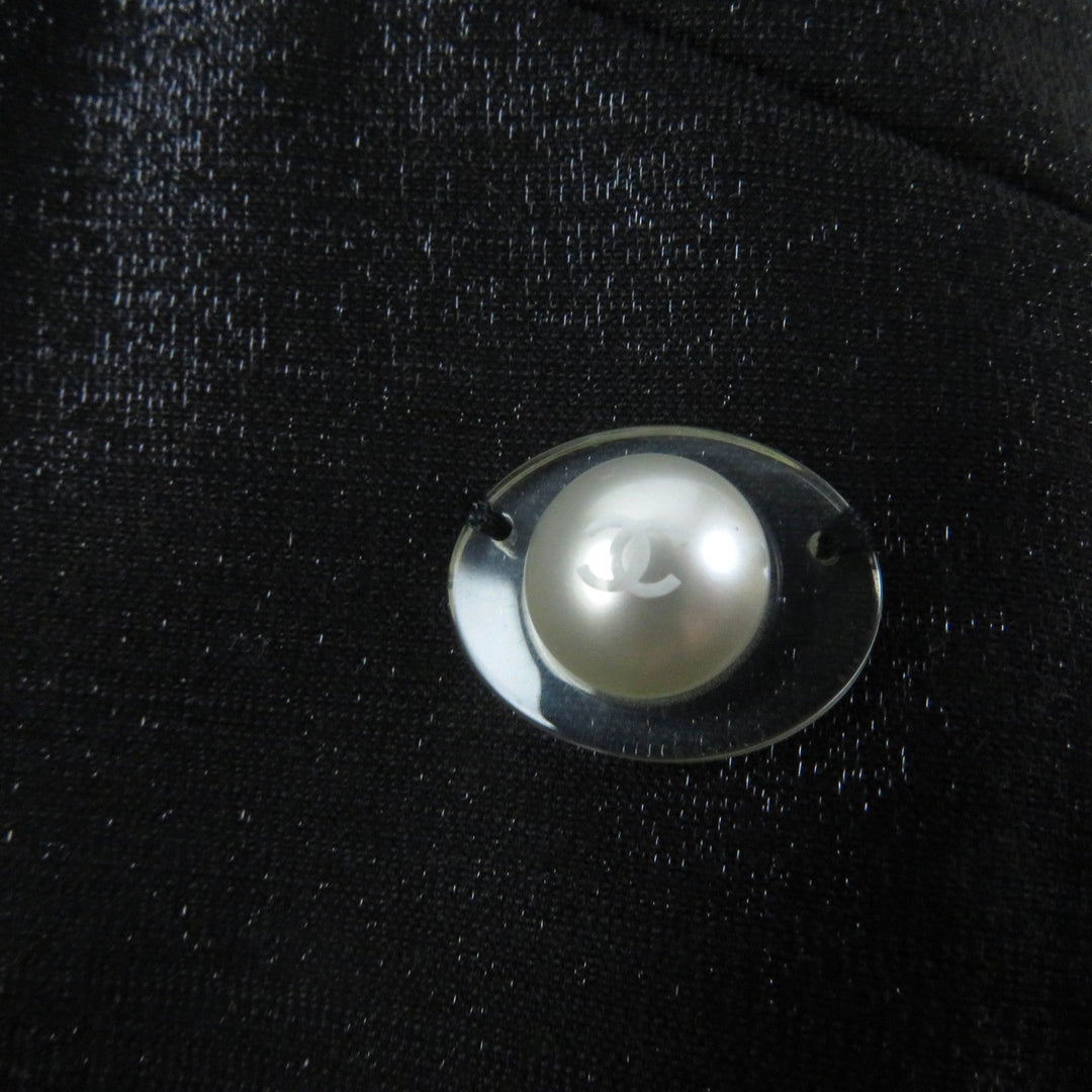 CHANEL skirt P58785 Outer: 85% wool, Outer: 15% polyester, Lining: 100% silk Black glitter Women 36 Used Authentic