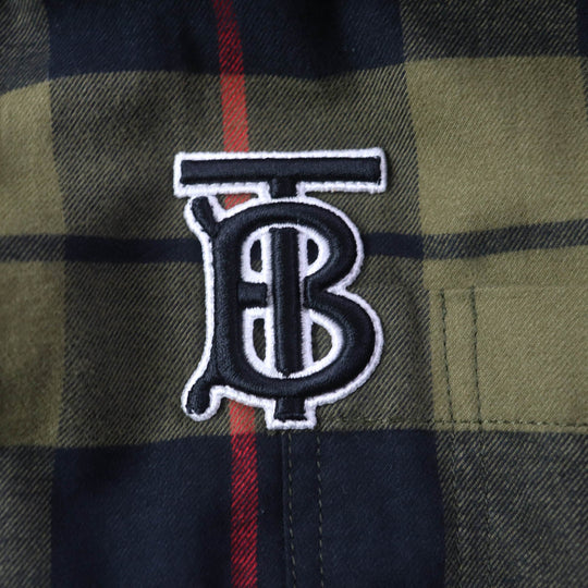 BURBERRY poncho 8017616 Main: 100% cotton khaki Women S/M  P /M Used Authentic