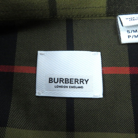 BURBERRY poncho 8017616 Main: 100% cotton khaki Women S/M  P /M Used Authentic