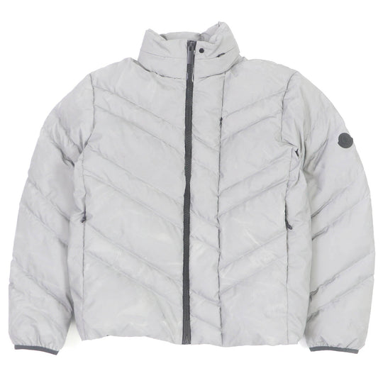 MONCLER Down jacket Outer: 100% polyester, Lining: 100% nylon, Filling: 90% down, Filling: 10% feather Silver TAKAO GIUBBOTTO mens zero size Used Authentic