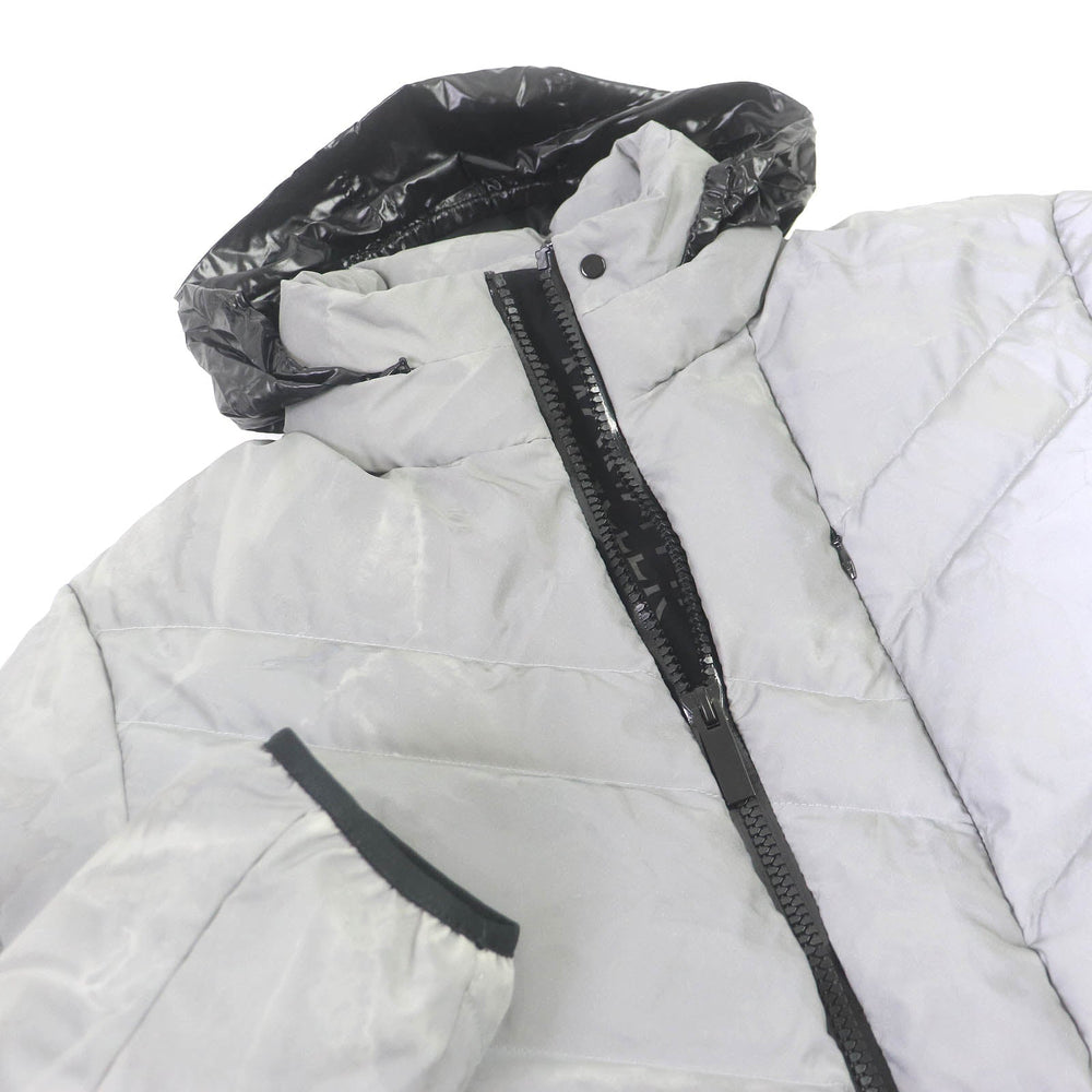 MONCLER Down jacket Outer: 100% polyester, Lining: 100% nylon, Filling: 90% down, Filling: 10% feather Silver TAKAO GIUBBOTTO mens zero size Used Authentic