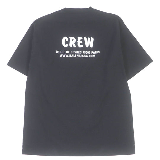 BALENCIAGA Short sleeve T-shirt 620941 Main: 100% cotton black mens XS Used Authentic