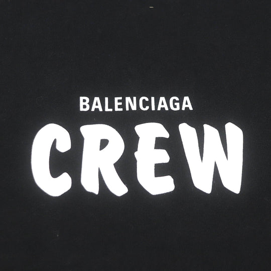 BALENCIAGA Short sleeve T-shirt 620941 Main: 100% cotton black mens XS Used Authentic