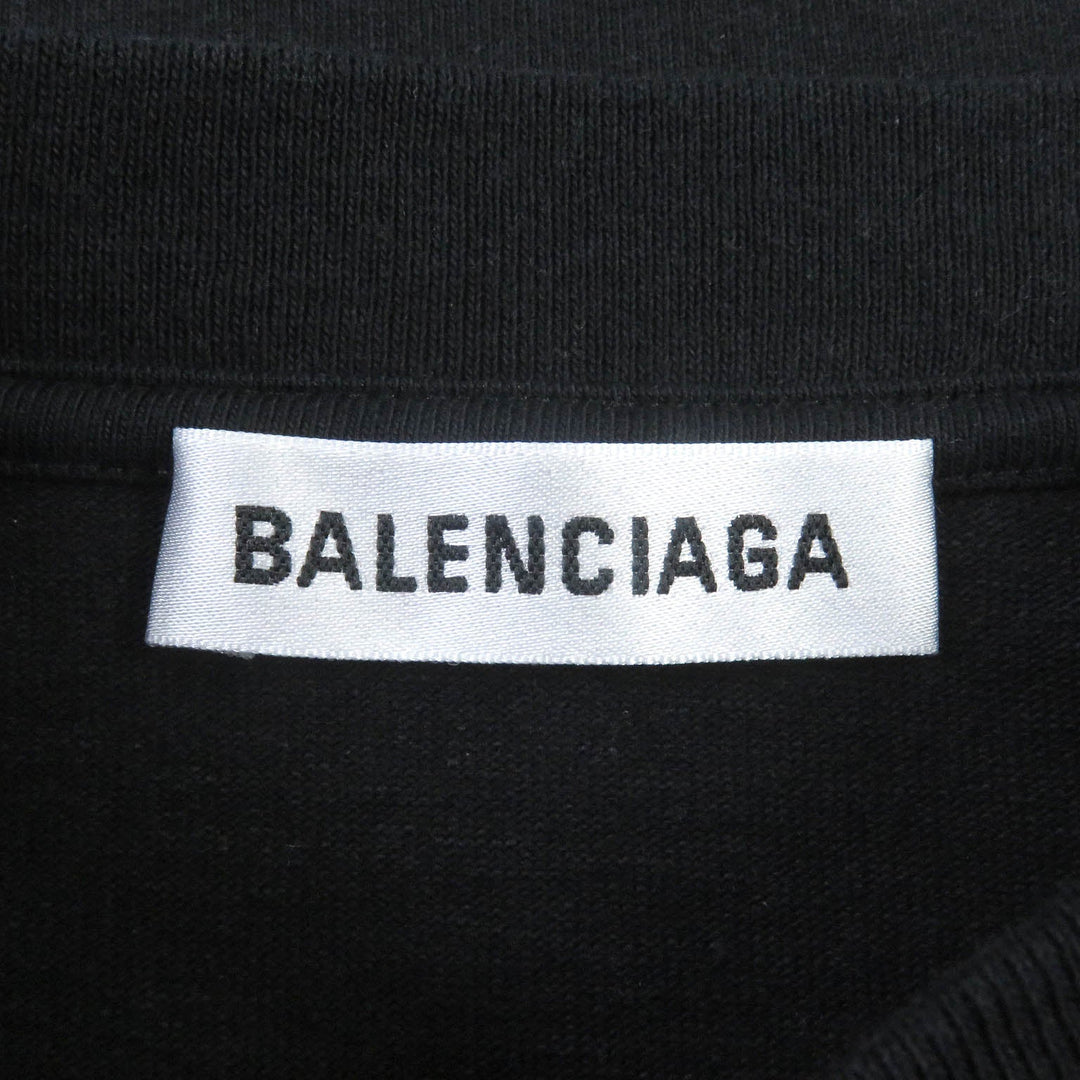 BALENCIAGA Short sleeve T-shirt 620941 Main: 100% cotton black mens XS Used Authentic