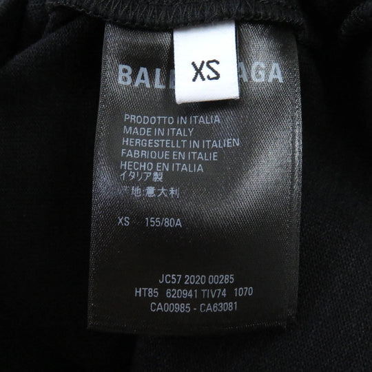 BALENCIAGA Short sleeve T-shirt 620941 Main: 100% cotton black mens XS Used Authentic