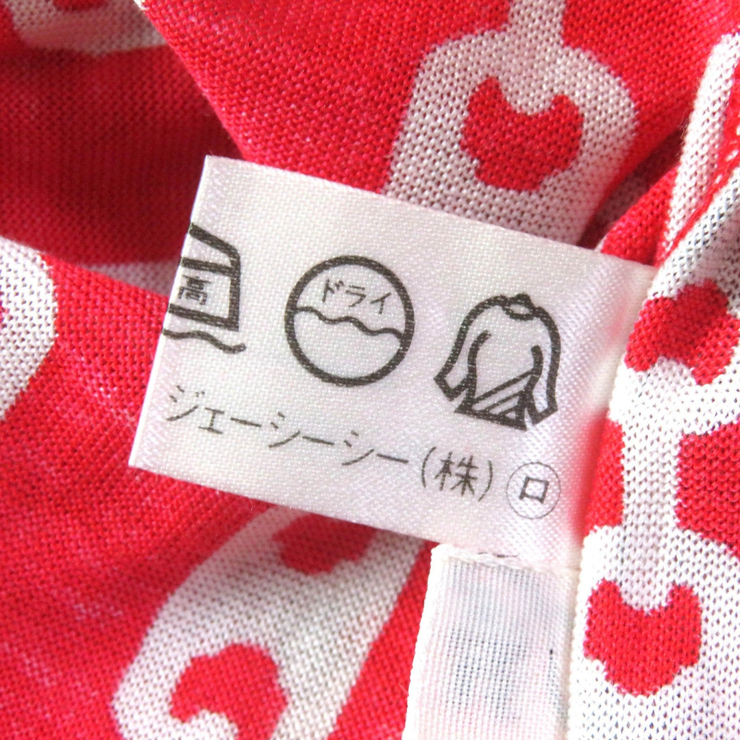 CELINE Long sleeve shirt Main: 100% cotton Red white Women 36 Used Authentic