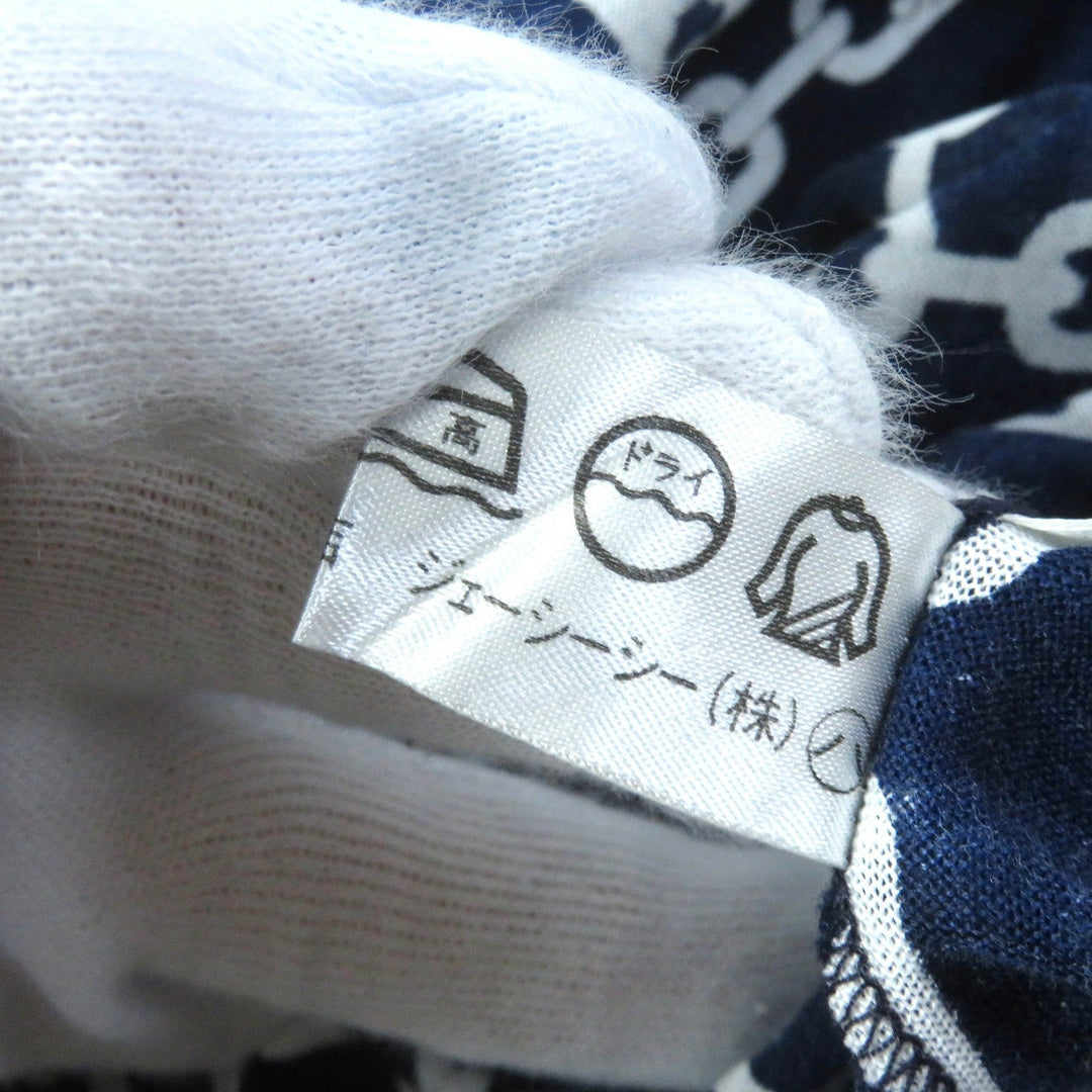 CELINE Long sleeve shirt Main: 100% cotton Navy white Women 38 Used Authentic