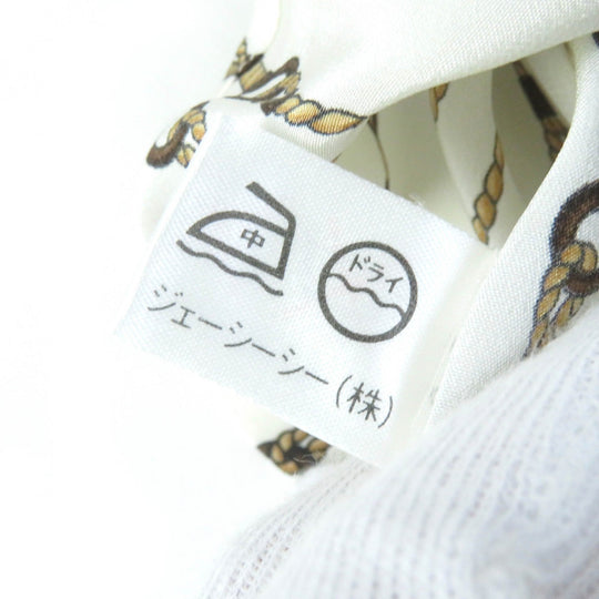 CELINE Long sleeve shirt Main: 100% silk Off-white Brown type Women 38 Used Authentic