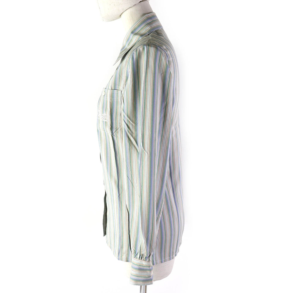 CELINE Long sleeve shirt Main: 100% silk multicolor Women 38 Used Authentic