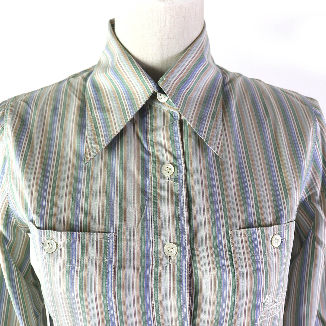 CELINE Long sleeve shirt Main: 100% silk multicolor Women 38 Used Authentic