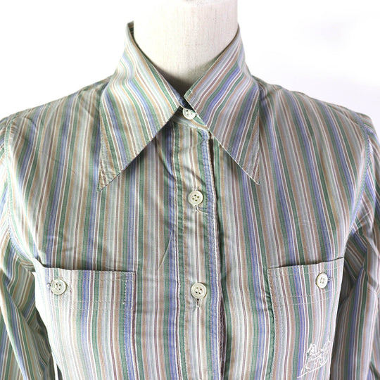 CELINE Long sleeve shirt Main: 100% silk multicolor Women 38 Used Authentic