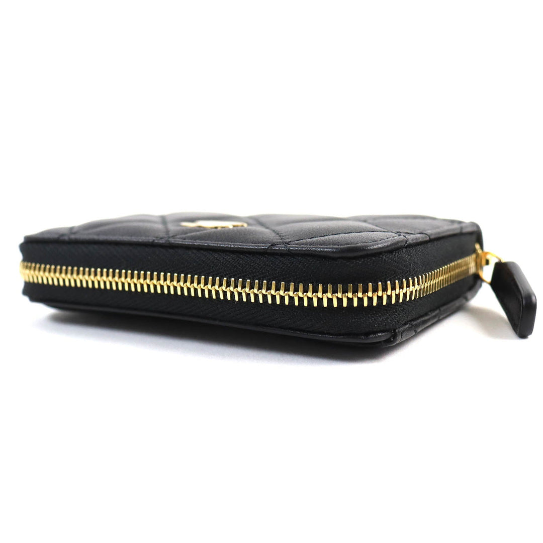 CHANEL Coin case AP0216 Main: Leather black Classic zip coin purse Women Used Authentic