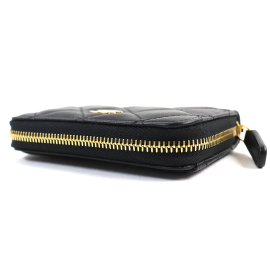 CHANEL Coin case AP0216 Main: Leather black Classic zip coin purse Women Used Authentic