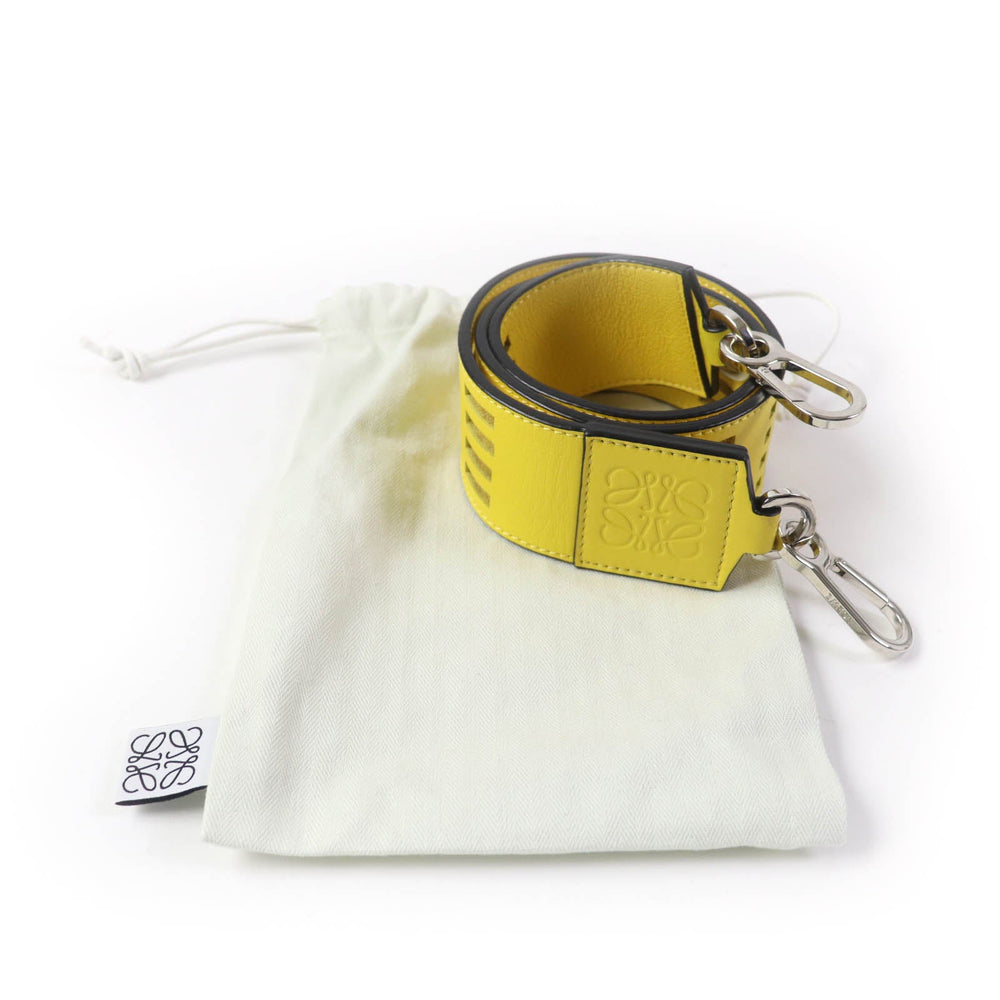 LOEWE Shoulder strap Main: Leather yellow Women Used Authentic