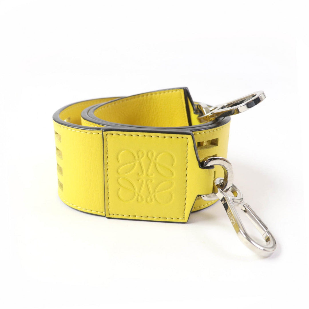 LOEWE Shoulder strap Main: Leather yellow Women Used Authentic