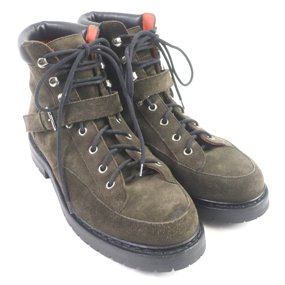 HERMES boots Main: Suede Khaki type hiking mens 40 Used Authentic
