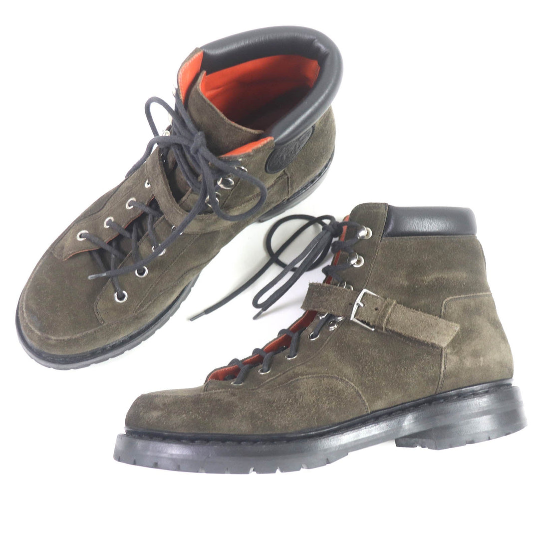 HERMES boots Main: Suede Khaki type hiking mens 40 Used Authentic