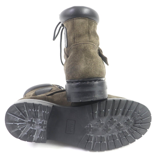 HERMES boots Main: Suede Khaki type hiking mens 40 Used Authentic