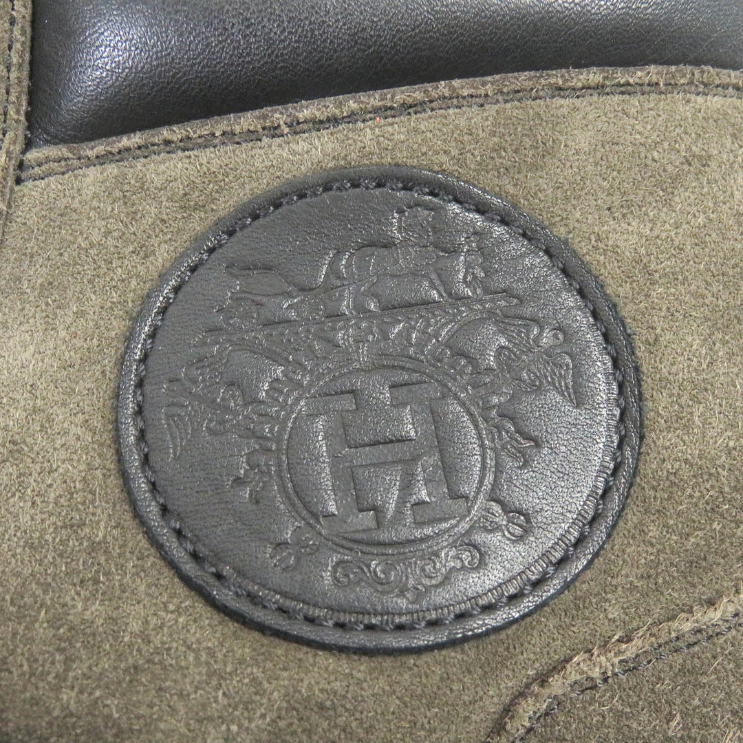 HERMES boots Main: Suede Khaki type hiking mens 40 Used Authentic
